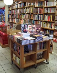 Photograph of the bookshelves